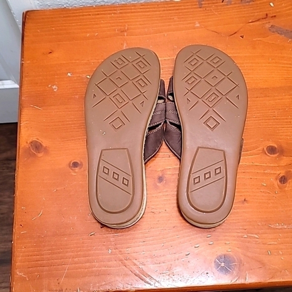 BASS SLIDES  WOMEN'S LEATHER MONTEGO  BROWN SIZE 8.5 - Picture 5 of 7